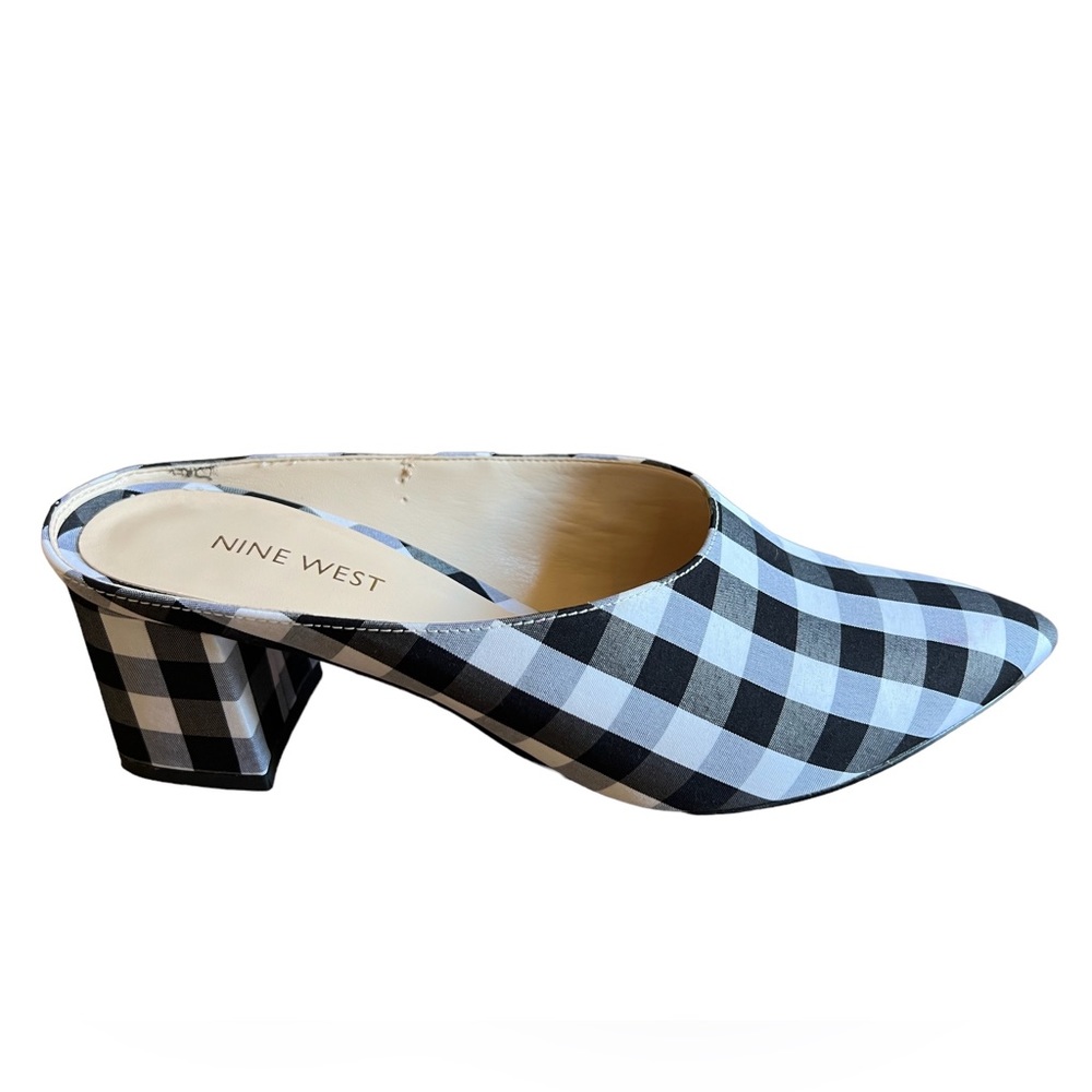 Nine West Plaid Mules Size 7.5